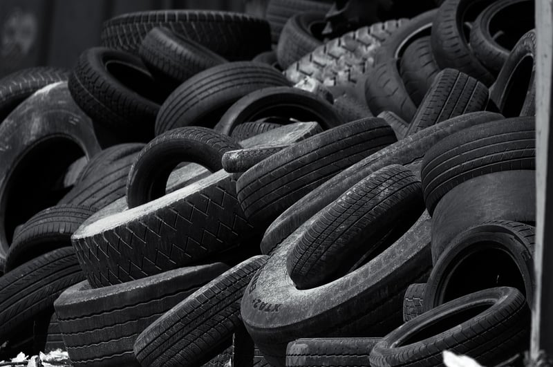 Tires Upcycled into Planters